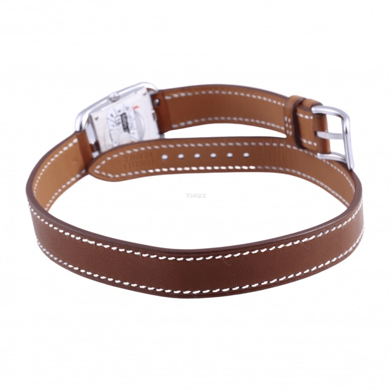 Hermès,Cape Cod 23x23mm,23x23mm,Stainless Steel,White,Quartz,Hardlex,Square,W040311WW00