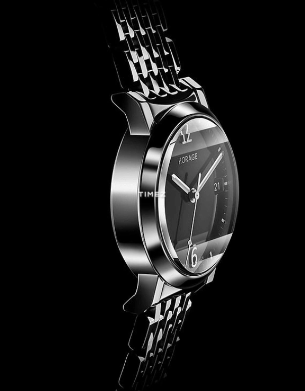 Horage,Omnium 32mm,32mm,Stainless Steel,Stainless Steel,Black,Automatic,Day,Sapphire,Crystal Glass,006,006-ss-b-003