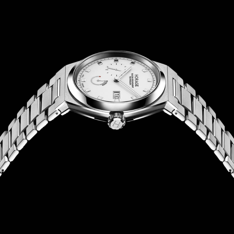 Horage,Autark 39mm,39mm,Titanium,White,Automatic,Day,Power Reserve Indicator,004,004-ti-b-001