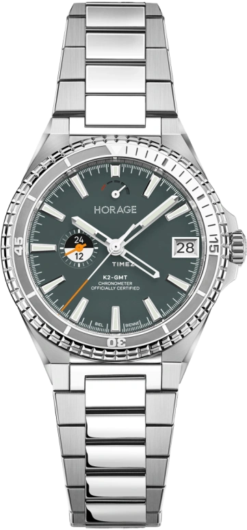 Horage,Supersede 39.50mm,39.50mm,Stainless Steel,Green,Automatic,Day,Power Reserve Indicator,Day / Night Indication,SUPERSEDE GMT,SUPERSEDE GMT-04