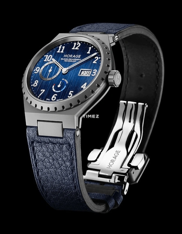 Horage,Autark 39mm,39mm,Titanium,Blue,Automatic,Day,Power Reserve Indicator,004,004-th-s-008