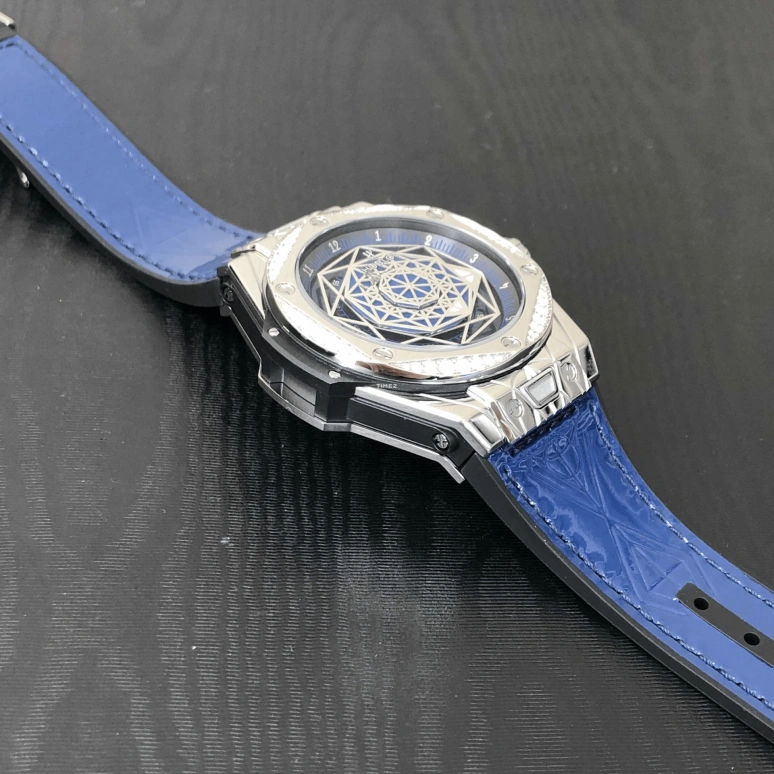 Hublot,Big Bang 39mm,39mm,Stainless Steel,Blue,Automatic,50hours,In-house Caliber,465,465.SS.7179.VR.1204.MXM19