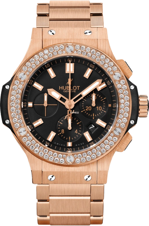 Hublot,Big Bang 44mm,44mm,Rose Gold,Black,Sapphire,Crystal Glass,Setting,Diamonds,301,301.PX.1180.PX.1104
