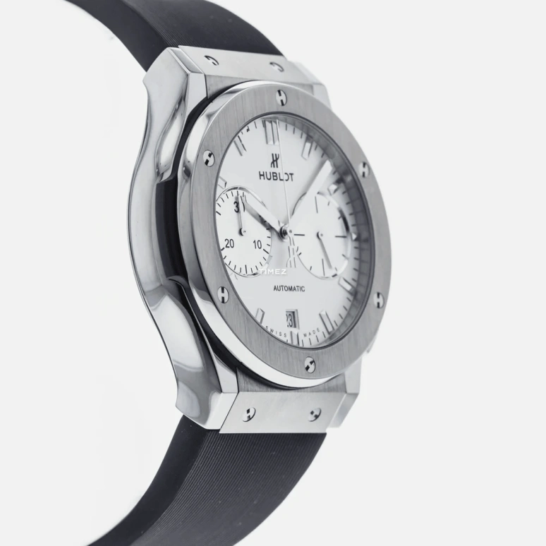 Hublot,Classic Fusion 45mm,45mm,Titanium,White,Automatic,Chronograph,Day,521,521.NX.2611.RX