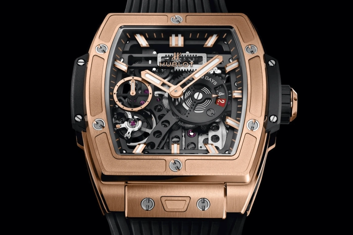 Hublot,Spirit of Big Bang 45mm,45mm,KING GOLD,Black,Skeleton,Handwound,Power Reserve Indicator,240hours,614,614.OX.1180.RX
