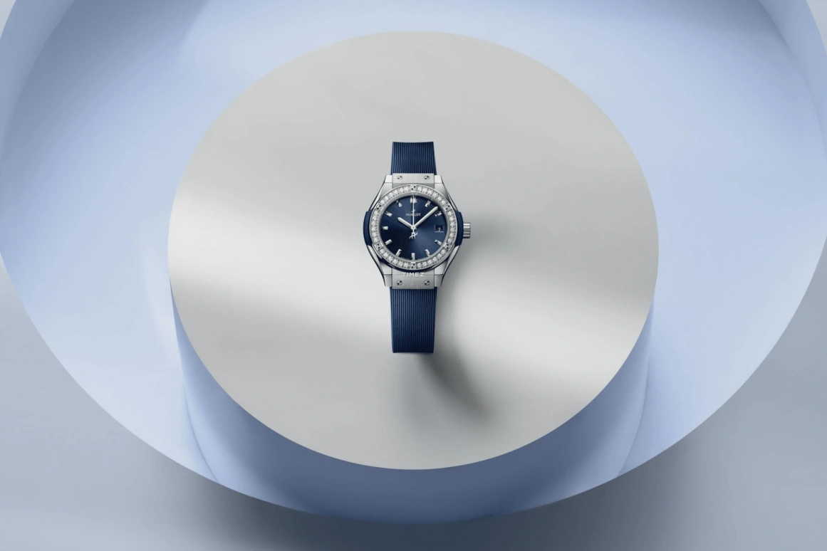 Hublot,Classic Fusion 29mm,29mm,Titanium Gold,Blue,Quartz,Day,In-house Caliber,591,591.NX.7170.RX.1204