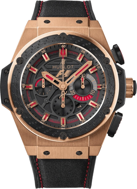 Hublot,King Power 48mm,48mm,Yellow Gold,Black,Automatic,Chronograph,Day,703,703.OM.1138.NR.FMO10