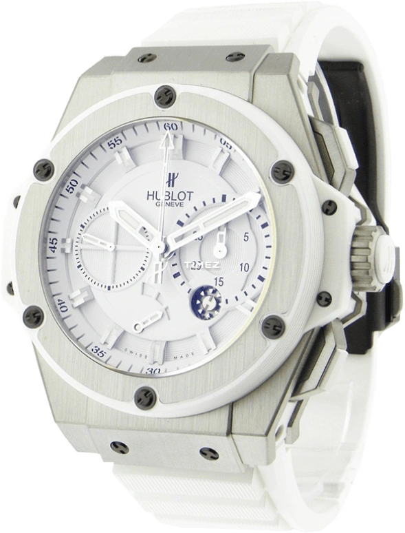 Hublot,King Power 48mm,48mm,Titanium Gold,White,Handwound,Chronograph,Power Reserve Indicator,Rattrapante,709,709.ZE.2110.RW