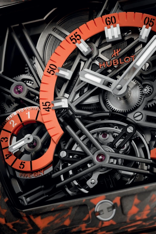 Hublot,Spirit of Big Bang 42mm,42mm,Carbon,Skeleton,Handwound,Power Reserve Indicator,Tourbillon,645,645.QO.4710.RX