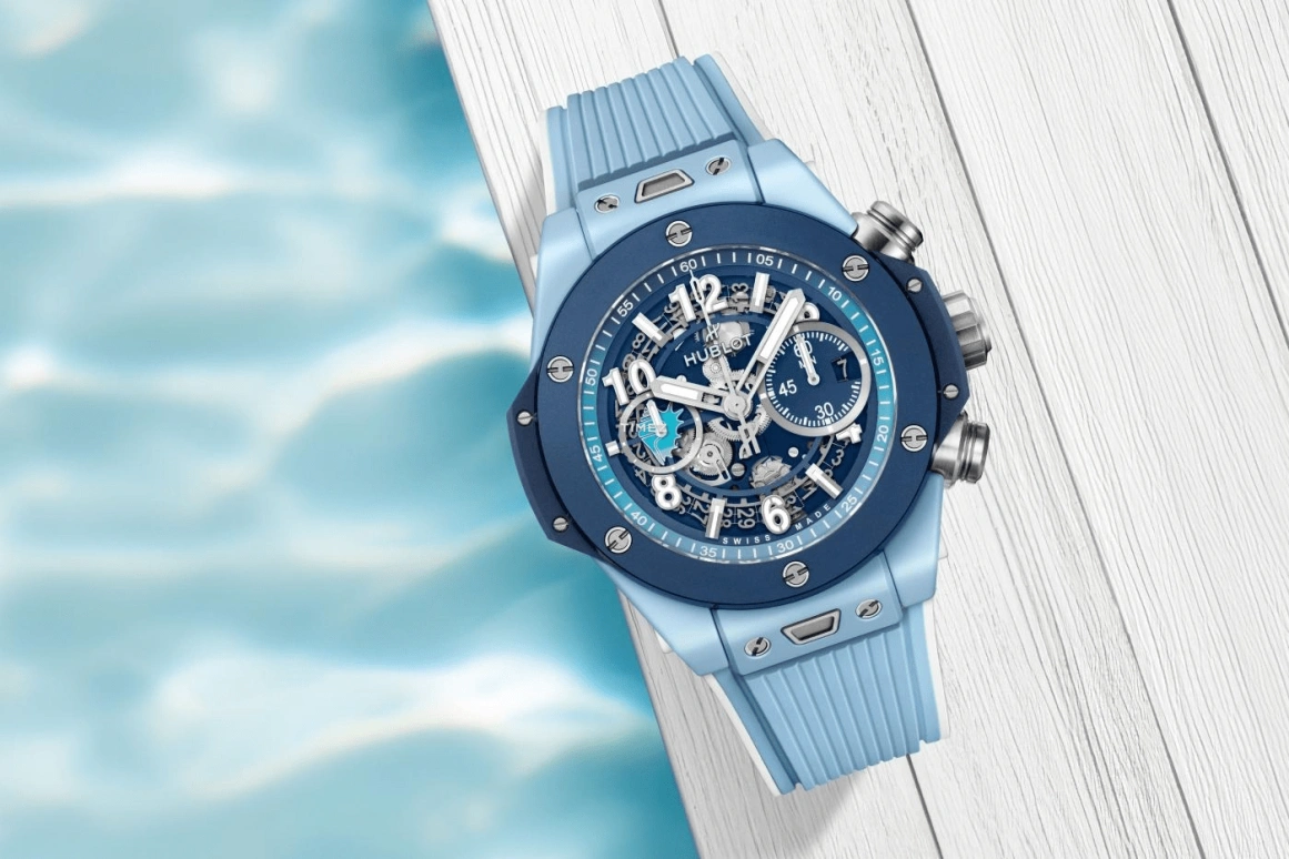 Hublot,Big Bang 44mm,44mm,Ceramic,Blue,Automatic,Chronograph,Day,Flyback,421,421.EX.5129.RX.HBC25