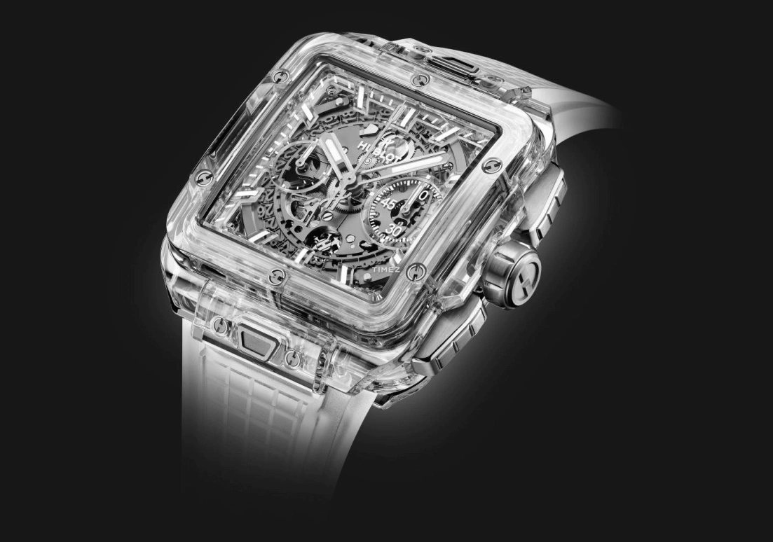 Hublot,Square Bang 42mm,42mm,Sapphire,Skeleton,Chronograph,Day,Flyback,Kylian Mbappé,821,821.JX.0120.RT
