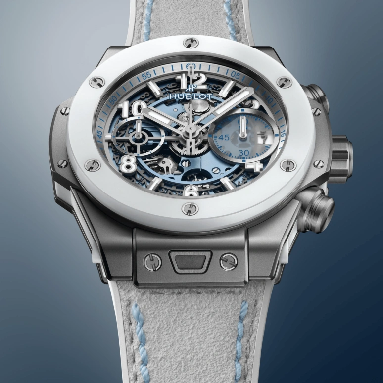 Hublot,Big Bang 42mm,42mm,Titanium,Ceramic,Ice Blue,Automatic,Chronograph,Day,Flyback,441,441.NH.429B.VR