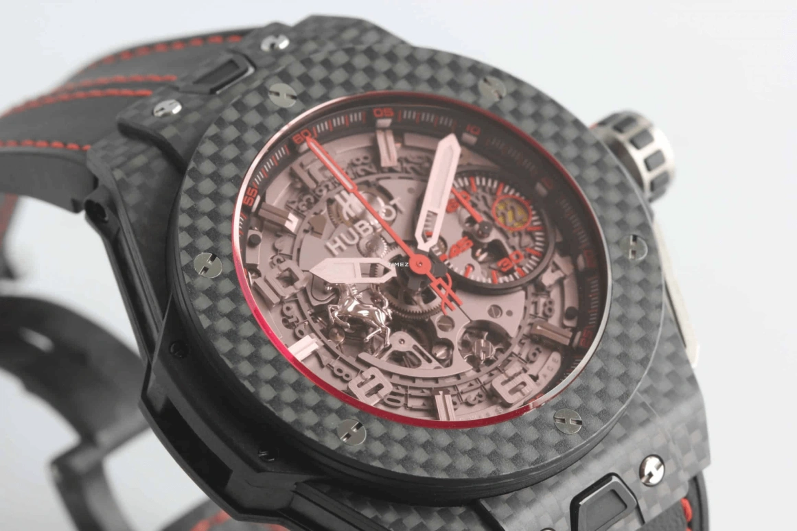 Hublot,Big Bang 45.50mm,45.50mm,Carbon,Red,Automatic,Day,72hours,401,401.QX.0123.VR