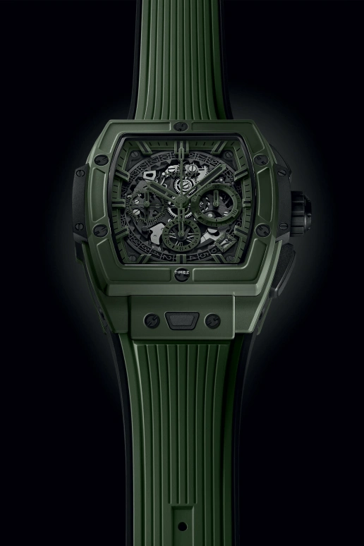 Hublot,Spirit of Big Bang 42mm,42mm,Ceramic,Green,Skeleton,Automatic,Chronograph,Day,642,642.GX.5210.RX