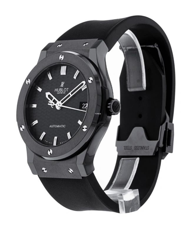 Hublot,Classic Fusion 45mm,45mm,Ceramic,Black,Automatic,42hours,In-house Caliber,511,511.CM.1770.RX