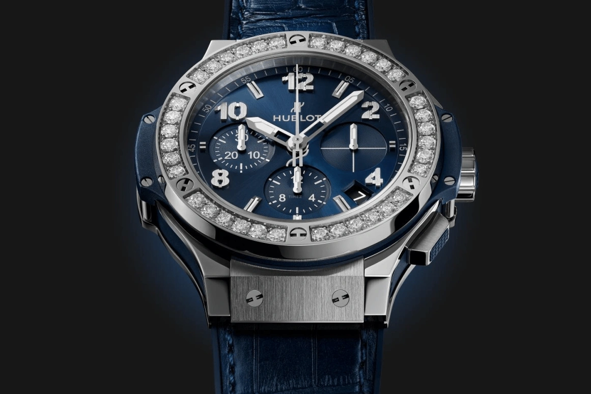 Hublot,Big Bang 41mm,41mm,Stainless Steel,Blue,Automatic,Chronograph,Date,Kylian Mbappé,341,341.SX.7170.LR.1204