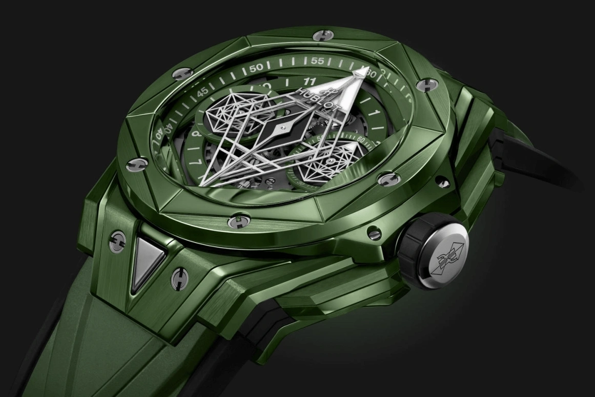 Hublot,Big Bang 45mm,45mm,Ceramic,Green,Black,Automatic,Chronograph,72hours,418,418.GX.5207.RX.MXM22