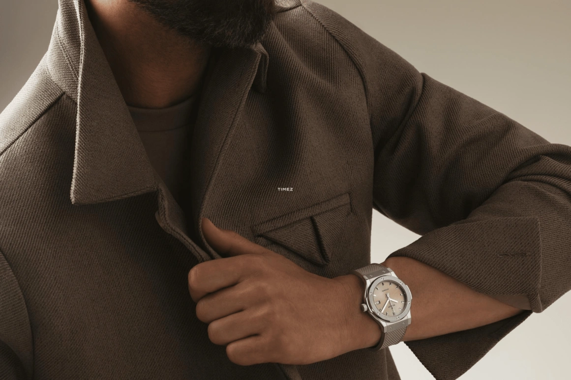 Hublot,Classic Fusion 45mm,45mm,Titanium,Taupe,Automatic,Day,42hours,511,511.NX.4610.NR.HEC25