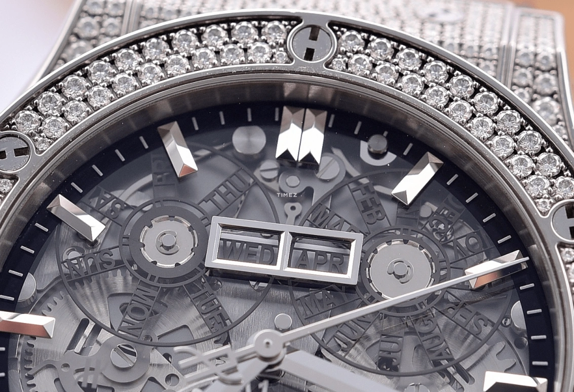 Hublot,Classic Fusion 45mm,45mm,Titanium Gold,Skeleton,Automatic,Moonphase,Month,Date,Day,42hours,In-house Caliber,517,517.NX.0170.LR.1704