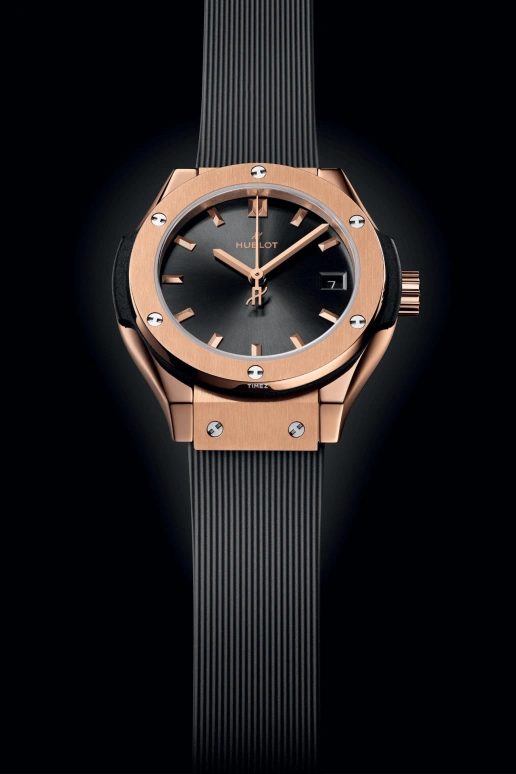 Hublot,Classic Fusion 29mm,29mm,KING GOLD,Grey,Quartz,Day,In-house Caliber,591,591.OX.7080.RX