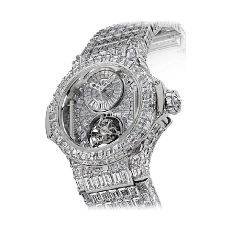 Hublot,Big Bang 44mm,44mm,White Gold,Silver,Automatic,Tourbillon,120hours,305,305.WX.0099.WX.9904