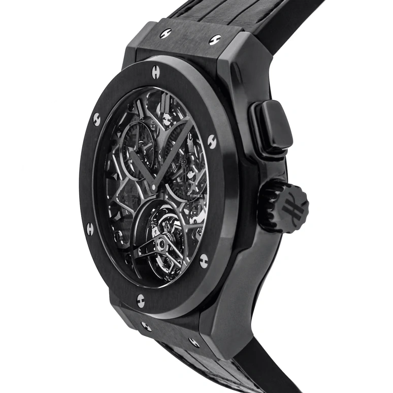 Hublot,Classic Fusion 45mm,45mm,Ceramic,Grey,Automatic,Chronograph,Tourbillon,506,506.CM.0140.LR