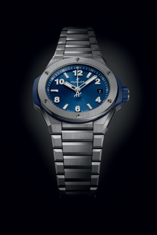 Hublot,Big Bang 38mm,38mm,Titanium Gold,Blue,Automatic,Day,48hours,457,457.NX.7170.NX
