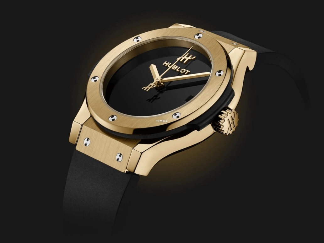Hublot,Classic Fusion 33mm,33mm,Yellow Gold,Black,Day,Sapphire,Crystal Glass,Round,581,581.VX.1230.RX.MDM
