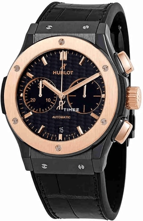 Hublot,Classic Fusion 45mm,45mm,Titanium,Ceramic,Black,Automatic,Chronograph,Day,521,521.CO.1781.LR