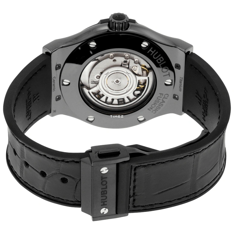 Hublot,Classic Fusion 42mm,42mm,Ceramic,Black,Automatic,Day,Sapphire,Crystal Glass,542,542.CM.1771.LR