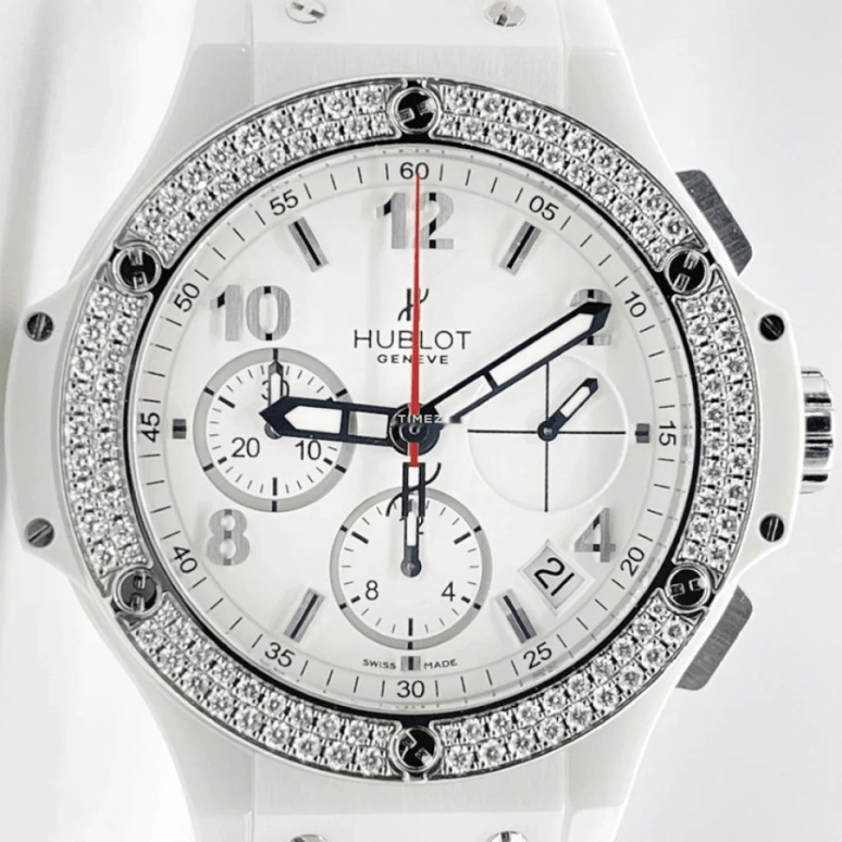 Hublot,Big Bang 41mm,41mm,Ceramic,White,Automatic,Chronograph,Day,341,341.CL.230.RW.114