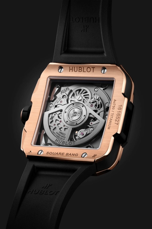 Hublot,Square Bang 42mm,42mm,KING GOLD,Skeleton,Grey,Automatic,Chronograph,Day,Flyback,821,821.OX.0180.RX.1604