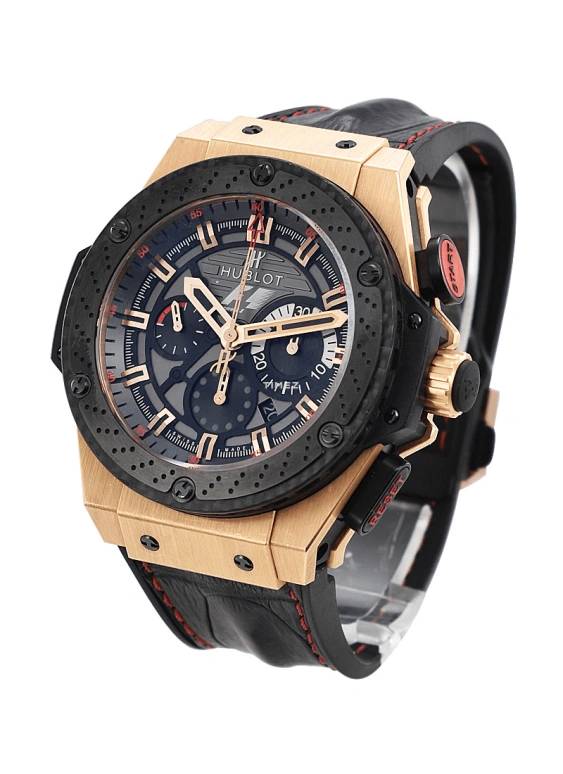 Hublot,King Power 48mm,48mm,Rose Gold,Black,Automatic,Chronograph,Day,703,703.OM.6912.HR.FMC12