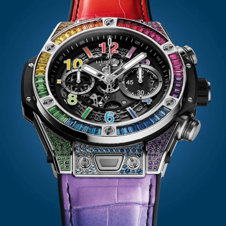 Hublot,Big Bang 45mm,45mm,Sapphire,White Gold,Crystal,Titanium Gold,Black,Automatic,Chronograph,Day,Flyback,Retrograde,72hours,In-house Caliber,411,411.NX.1117.LR.0999