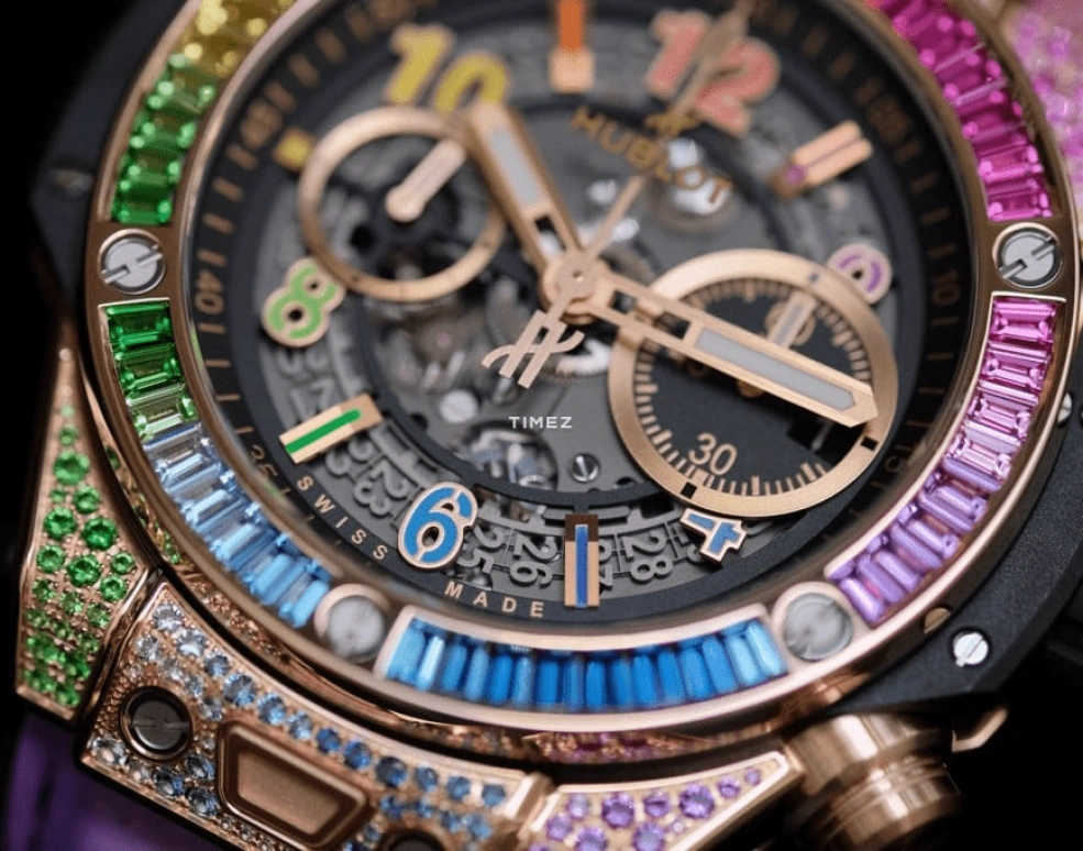 Hublot,Big Bang 44mm,44mm,KING GOLD,Skeleton,Black,Automatic,Chronograph,Flyback,Retrograde,421,421.OX.1118.LR.0999