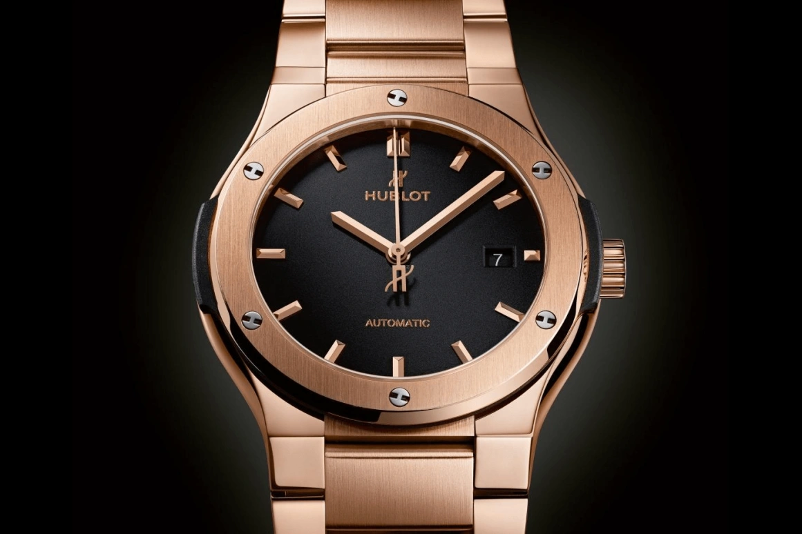 Hublot,Classic Fusion 42mm,42mm,KING GOLD,Black,Automatic,42hours,In-house Caliber,548,548.OX.1180.OX