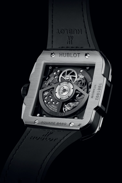Hublot,Square Bang 42mm,42mm,Titanium,Black,Automatic,Chronograph,Day,Flyback,821,821.NX.0117.LR.0999