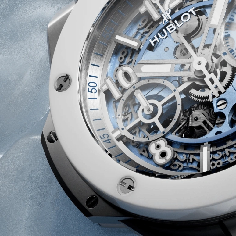 Hublot,Big Bang 42mm,42mm,Titanium,Ceramic,Ice Blue,Automatic,Chronograph,Day,Flyback,441,441.NH.429B.VR