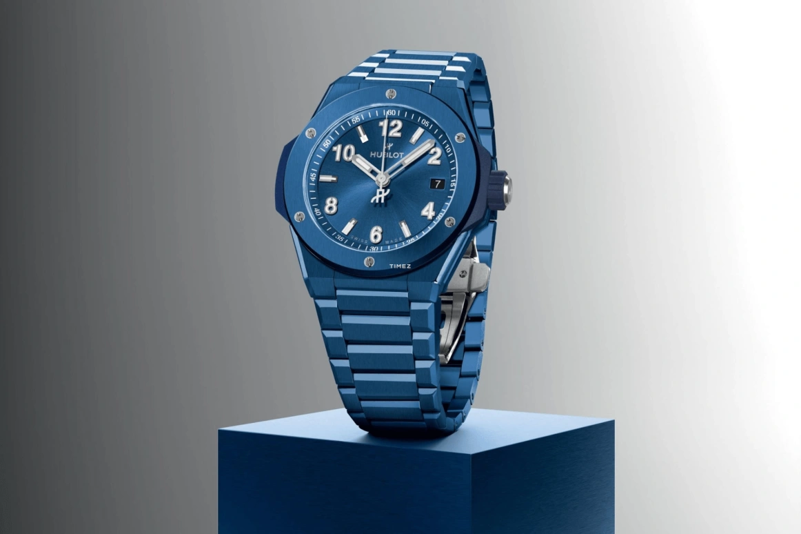 Hublot,Big Bang 38mm,38mm,Ceramic,Blue,Automatic,Day,48hours,457,457.EX.7170.EX