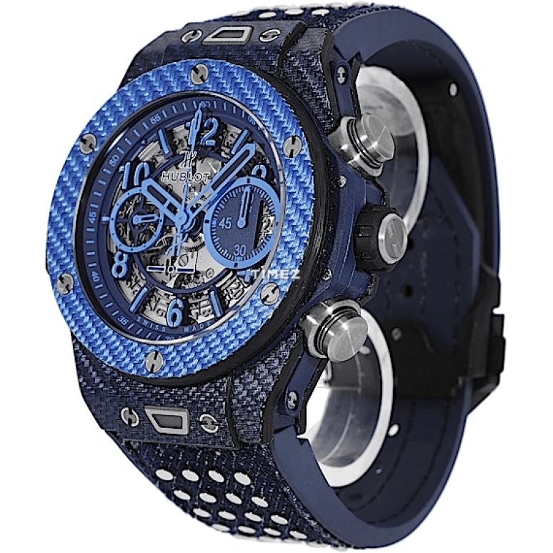 Hublot,Big Bang 45mm,45mm,Carbon,Grey,Blue,Automatic,Chronograph,Day,Flyback,411,411.YL.5190.NR.ITI15