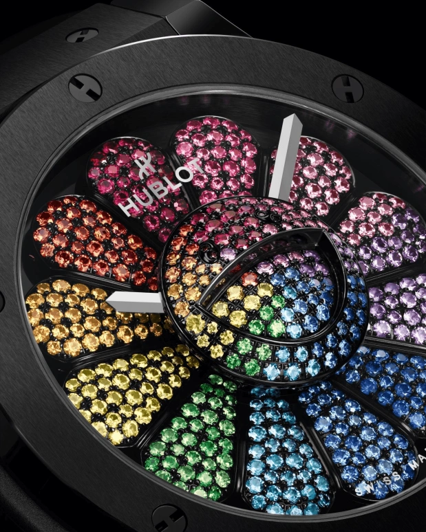 Hublot,Classic Fusion 45mm,45mm,Ceramic,Multi-Color,Automatic,Sapphire,Round,Classic Fusion Takashi Murakami Black Ceramic Rainbow