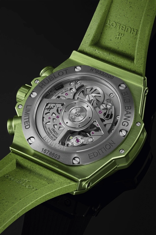 Hublot,Big Bang 42mm,42mm,Aluminum Oxide,Green,Automatic,Chronograph,72hours,441,441.UG.5220.RX.NES23