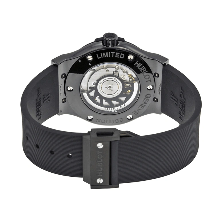 Hublot,Classic Fusion 42mm,42mm,Titanium,Ceramic,Titanium Gold,Black,Automatic,Day,Sapphire,Crystal Glass,542,542.CM.1110.LR
