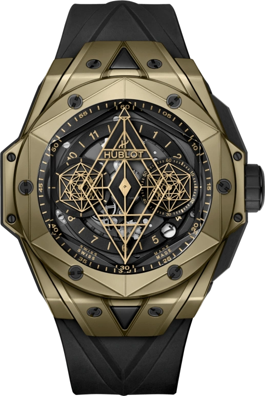 Hublot,Big Bang 45mm,45mm,Magic Gold,Black,Automatic,Chronograph,Day,Flyback,418,418.MX.1103.RX.MXM22