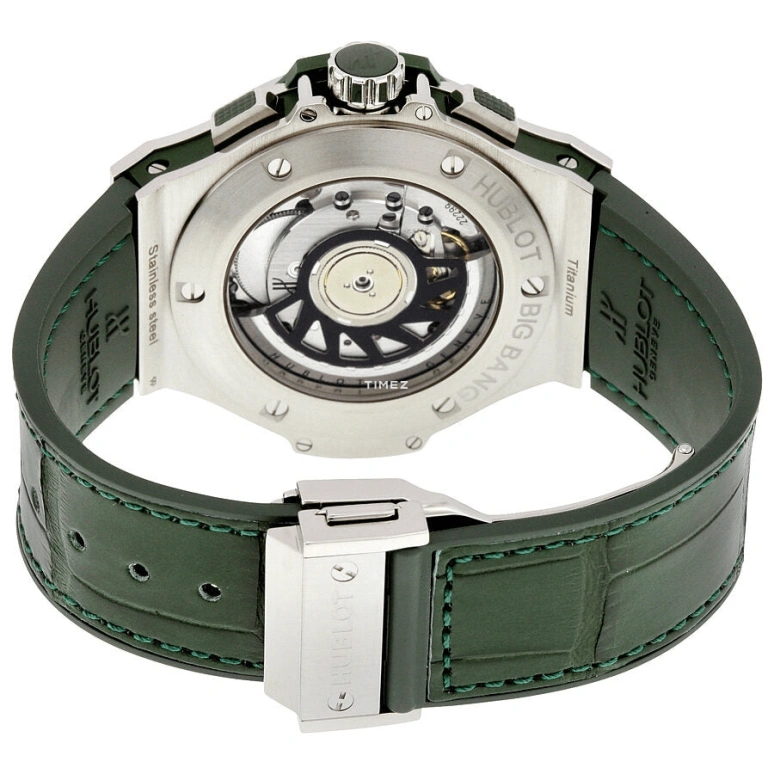 Hublot,Big Bang 41mm,41mm,Stainless Steel,Green,Automatic,Chronograph,Day,341,341.SV.5290.LR.1104