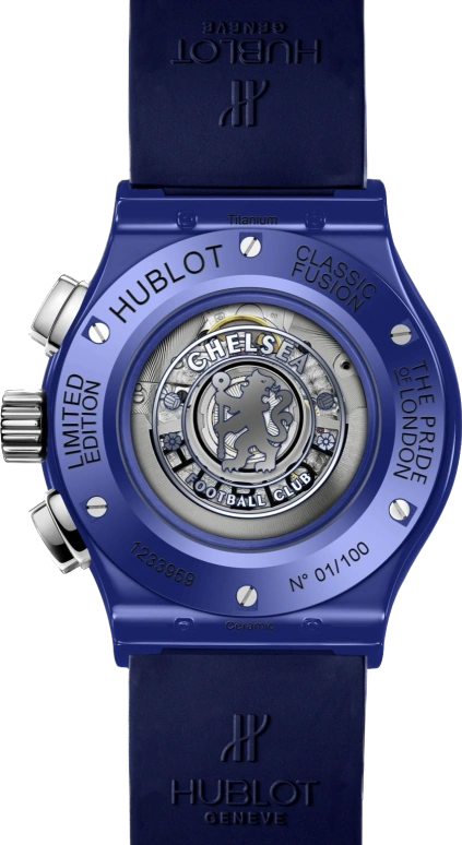 Hublot,Classic Fusion 45mm,45mm,Ceramic,Blue,Automatic,Chronograph,Day,521,521.EX.7179.RX.CFC19