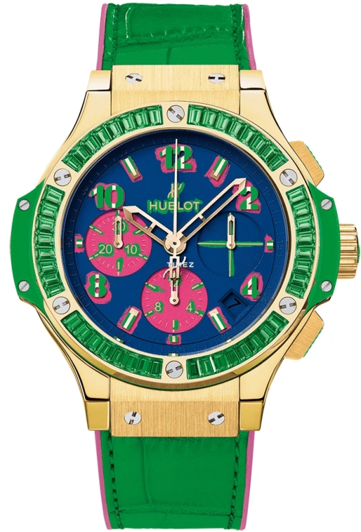 Hublot,Big Bang 41mm,41mm,Rose Gold,Blue,Pink,Green,Automatic,Chronograph,Day,341,341.VG.5199.LR.1922.POP14