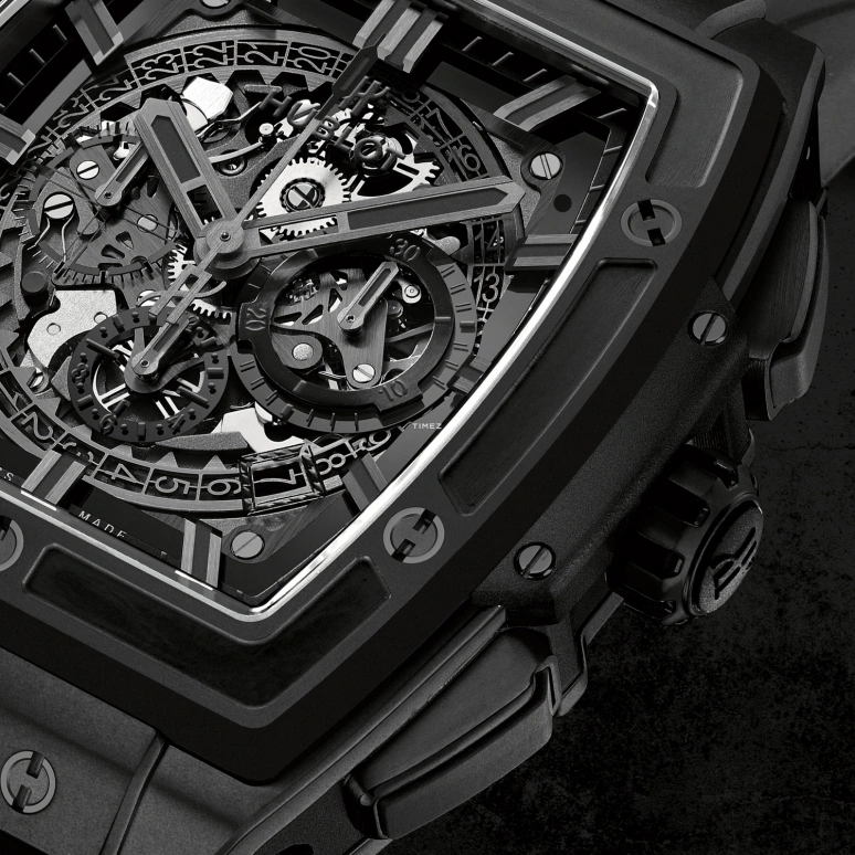 Hublot,Spirit of Big Bang 51x45mm,51x45mm,Ceramic,Titanium Gold,Luminous,Black,Automatic,50hours,In-house Caliber,601,601.CI.0110.RX