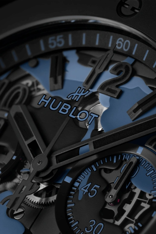 Hublot,Big Bang 44mm,44mm,Ceramic,Dual,Black,Blue,Automatic,Chronograph,Day,Flyback,421,421.CI.0190.RX.JCAM
