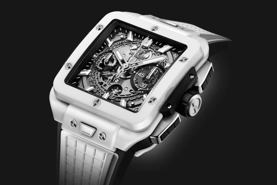 Hublot,Square Bang 42mm,42mm,Ceramic,Skeleton,Chronograph,Day,Flyback,821,821.HX.0170.RX